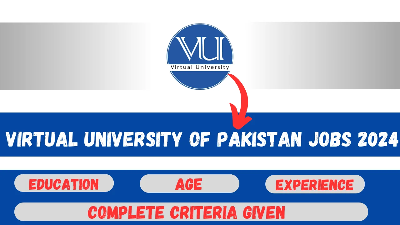 Virtual University Of Pakistan Jobs 2024